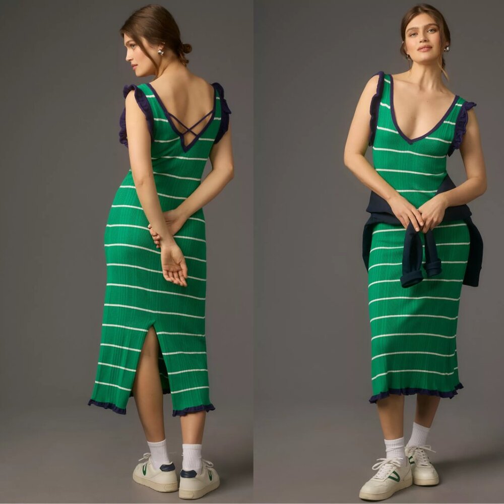 Daily Practice by Anthropologie Sweater Midi Dress nwt 1x new green